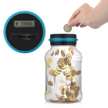 1.8L Piggy Bank Counter Coin Electronic Digital LCD Counting Coin Money Saving Box Jar Coins Storage Box For USD EURO GBP Money 2024 - buy cheap
