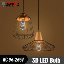 3D Led Bulb Edison Star E27 Colorful Bombillas Vintage Glass Light  Party Wedding Retro Lampara Ampoule Christmas Home Decor Bar 2024 - buy cheap