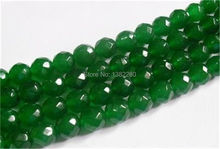 Beautiful Faceted Green Chalcedony 6mm Round Shape Loose Beads DIY Stone Suitable for Jewelry Making Bracelet Necklace 15" 2024 - buy cheap