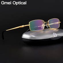 Gmei Optical Ultralight Pure Titanium Full Rim Glasses Frame For Business Men Myopia Reading Prescription Spectacles LR9867 2024 - buy cheap