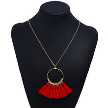 LZHLQ Long Tassel Necklace For Women Vintage Brand Wholesale Necklace Boho Bohemian Necklace Ethnic Vintage Fashion Jewelry 2024 - buy cheap