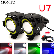 125w u7 led farol da motocicleta angel eyes condução cabeça lâmpada luz de nevoeiro para honda vfr800 vfr750 vtr1000 cbr 125r 300r 500r rc51 2024 - compre barato