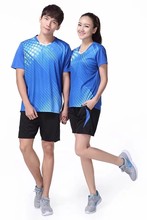 Ropa Deportiva de tenis transpirable, camisetas de secado rápido transpirable Unisex, camiseta de tenis de mesa + Pantalones cortos L2053YPC, 2019 2024 - compra barato