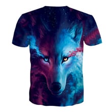 2019 Summer Short Sleeve T Shirt Men Wolf Printed Tshirt Mens T Shirts Fashion Casual Tee Shirt Homme 2024 - buy cheap