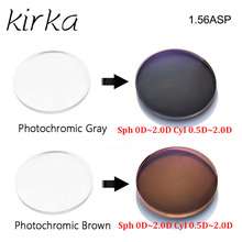 Kirka-lentes fotocromáticas asféricas para presbicia, lentes de visión única con índice de 1,56, graduadas para Miopía 2024 - compra barato