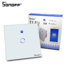 Sonoff T1 EU 1 Gang Wireless Wifi Smart Switch Wall Touch/WiFi/433 RF/APP Remote Light Control Switch Work Controller Alexa 2024 - buy cheap