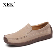 XEK-zapatos de piel de caracol para mujer, zapatillas planas deportivas informales, para otoño, Europa, wyq242, 2018 2024 - compra barato