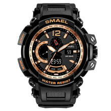 Smael-reloj militar resistente al agua para hombre, cronógrafo deportivo grande, saat, Digital, del ejército militar, 50M, 1702 2024 - compra barato