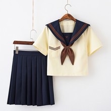 Crown Embroideried 2019 Autumn Japanese School Uniforms For Girls Cute Sailor Tops Pleated Skirt Full Sets Cosplay JK Costume 2024 - buy cheap