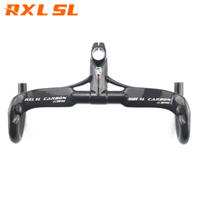 RXL SL Bicycle handlebar 401-500mm Carbon Handlebar Road Integrated Handlebars With Stem 2017 3K Glosss Ultralight Handlebars 2024 - buy cheap