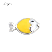 F117 Wholesale 20pcs/lot  New Arrival Fish Charm Fit Living Memory Floating Lockets Women Jewelry 2024 - buy cheap