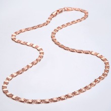 Trendsmax 4mm Necklaces For Women Girls 585 Rose Gold Snail Link Chain Necklace Hot Valentines Jewelry Gifts GN283 2024 - buy cheap