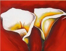 Hand Painted Oil Painting Callas Lover-Modern Floral Oil Painting Canvas Wall Art-Flower Wall Pictures for Living Rooms 2024 - buy cheap