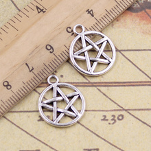 25pcs Charms Star Pentagram 19x16mm Tibetan Bronze Silver Color Pendants Crafts Making Findings Handmade Antique DIY Jewelry 2024 - buy cheap