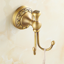 Vintage Hook Antique Brass Wall Clothes Rack Cloth Hook Wall Hook Robe Hook For Bathroom Accessory KD930 2024 - buy cheap