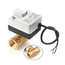 AC220V DN15 DN20 DN25 DN32 DN40 DN50 2 Way 3 Wires Brass Motorized Ball Valve Electric Actuato With Manual Switch 2024 - buy cheap