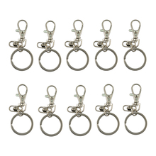 10pcs  Alloy Swivel Lobster Clasp Clips Key Hook Keychain Split Key Ring Findings Clasps For Keychains Making Craft 36mm 2024 - buy cheap