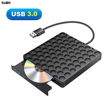 KuWFi Ultra-slim USB 3.0 External CD DVD-RW Drive Rom Burner Writer 5Gbps Date Transfer 14.8x14.2x1.8cm for Laptop Desktops 2024 - buy cheap