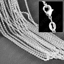 Wholesale 16-30 inches 100% 925 Sterling Silver Necklace Chains With Lobster Clasps Cross Stylish Unisex Chains Women Jewelry 2024 - buy cheap