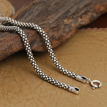 Колье ручной работы из тайского серебра 925 пробы, 3 мм, колье с кулоном из серебра, ожерелье из настоящего серебра 2024 - купить недорого