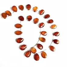 Wholesale 1str Natural Red Carnelian Beads Red Agat e 10x14mm,14x20mm Faceted Pear Drop Gem Loose Beads For Jewelry Making,15.5" 2024 - buy cheap