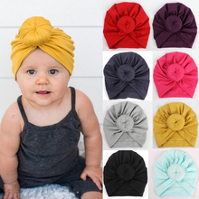 1Pcs Cute Baby Girl Hat Candy Color Turban Hat Bunny Ear Girls Hats Soft Cotton Newborn Cap Princess Baby Beanie Cap Headband 2024 - buy cheap