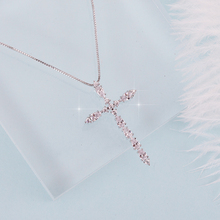 Красивое ожерелье с подвеской-крестом до ключиц, Блестящий Циркон серебряного цвета для женщин, подарки подруге XIUMEIYIZU, горячая Распродажа, ювелирные изделия 2024 - купить недорого