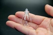 Drop Shape Mini Pendant Rubber Plug Empty Tiny Clear Wishing Message Necklace Wish DIY Glass Bottles Vials Pendant Charms 50pcs 2024 - buy cheap