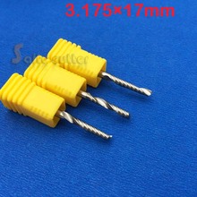 3PCS HQ Imported AAA series Single Flute Spiral Carbide CNC Router Bits Milling Cutter 3.175mm 17mm 2024 - buy cheap