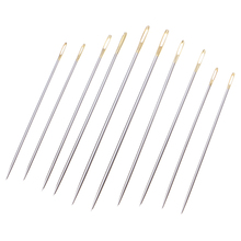 10Pcs Universal Metal Hand Sewing Needles with Gold Eye for Embroidery Darning Quilting Assorted Size 2024 - buy cheap