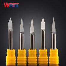 Weitol Metal engraving tool 3A 1 pcs/Lot  6mm V Shape F Bottom Carbide PCB Engraving Bits CNC Router Tool 10 degree 0.1mm 2024 - buy cheap