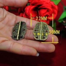 50pcs 30*22MM Antique  Small hinge metal printing  Wooden boxes hinge  6 small holes Hinge  Wholesale 2024 - buy cheap