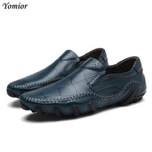 Yomior High Quality Handmade Fashion Genuine Leather Men Shoes Comfortable Male Driving Casual Shoes Slip-On Moccasins Loafers 2024 - buy cheap