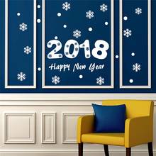 2018 Happy New Year Wall Stickers Home Decor Living Room Store Window Vinyl Wall Decals Merry Christmas Posters Gifts Mural Art 2024 - buy cheap