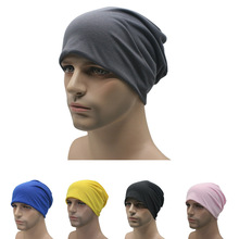 Candy Color Hat for Women Men Cotton Beanie Stylish Thin Hip-hop Caps Soft Cancer Chemo Hat Unisex Winter Fashion Pile Cap 2024 - buy cheap