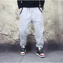 Новые модные повседневные спортивные штаны в стиле хип-хоп с заниженным шаговым швом, уличная одежда больших размеров, мужские брюки, XL-5XL 2024 - купить недорого