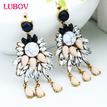 High Quality New Fashion 2016 Classic Jewelry Exaggerated Rhinestone Crystal Long Drop Earring For Women Statement Earrings Gift 2024 - buy cheap