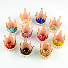 20pcs/lot 10 Color U Pick 1.5" Mini Felt Glitter Crown With Pearls Rhinestone Decoration DIY Supplies Hair Accessories SC02 2024 - buy cheap