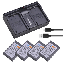 Bateria + carregador duplo rápido para canetas olympus bls50, 4x2000mah 2024 - compre barato