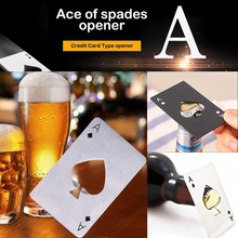 Personalized Portable Black/Silver Poker Card Spades Beer Bottle Opener Bottle Opener Bar Tool Stainless Steel Bottle Cap Opener 2024 - buy cheap