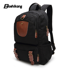 Boshikang Travel Rucksack Multifunctional Travel Bucket Backpack Men Rugzak Canvas College Student School Backpack 2024 - buy cheap