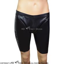 Black Sexy Latex Boxer Short With Zippers At Two Sides Rubber Underpants Underwear Pants Plus Size DK-0120 2024 - buy cheap