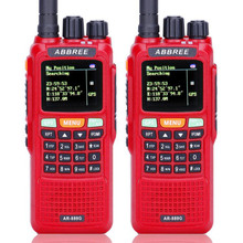 2pcs ABBREE AR-889G Walkie Talkie 889G 10W GPS SOS powerful 10km long range Duplex cross band Repeater Dual Band portable Radio 2024 - buy cheap