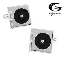 iGame CD Player Cuff Links Black Color DJ Design Free Shipping 2024 - buy cheap