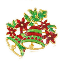 OneckOha Expoyed Layer Santa Claus Brooches Christmas Jingle Bells Brooch Pin Christmas Brooch Gift 2024 - buy cheap
