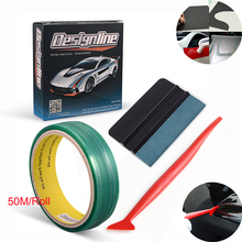 Foshio adesivo vinil para carro, 50m, kit de adesivos para carro com película em feltro para embrulho de camurça, kit de cores para janela 2024 - compre barato