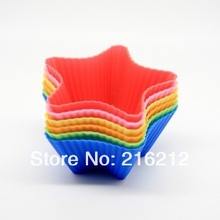 Caixa de silicone em forma de estrela para muffin, copo, forma de bolo, 4.4cm 2024 - compre barato