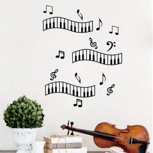 Pegatinas de música para pared, calcomanías de música para decoración de dormitorio, 150x16cm, Envío Gratis 2023 - compra barato