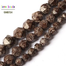 Natural Stone Beads Faceted Snow Jaspers Round Loose Beads For Jewelry Making Bracelet 6/8/10mm 15inches 2024 - buy cheap