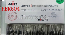 Kit de componentes electrónicos HER504 HER-504, diodo DO-201AD ROHS, ORIGINAL, 50 Uds./lote, envío gratis 2024 - compra barato